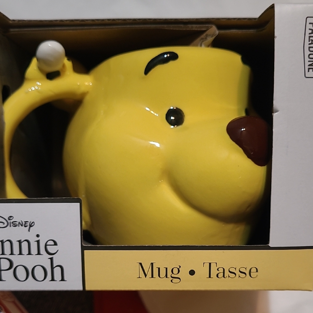 Disney Winnie the Pooh Yellow Character Mug 3D Face Cup